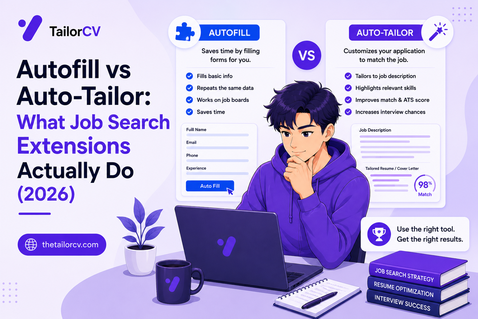 Autofill vs Auto-Tailor: What Job Search Extensions Actually Do (2026)