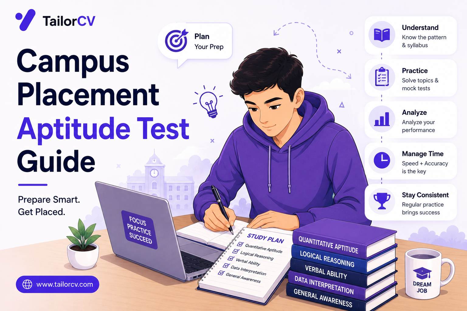 Campus Placement Aptitude Test Guide 2026 - Topics, Strategy, and Practice Plan