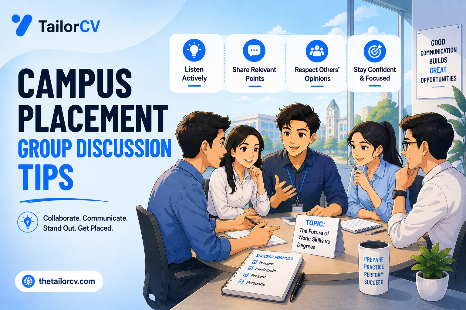 Campus Placement Group Discussion Tips 2026 - How to Get Selected