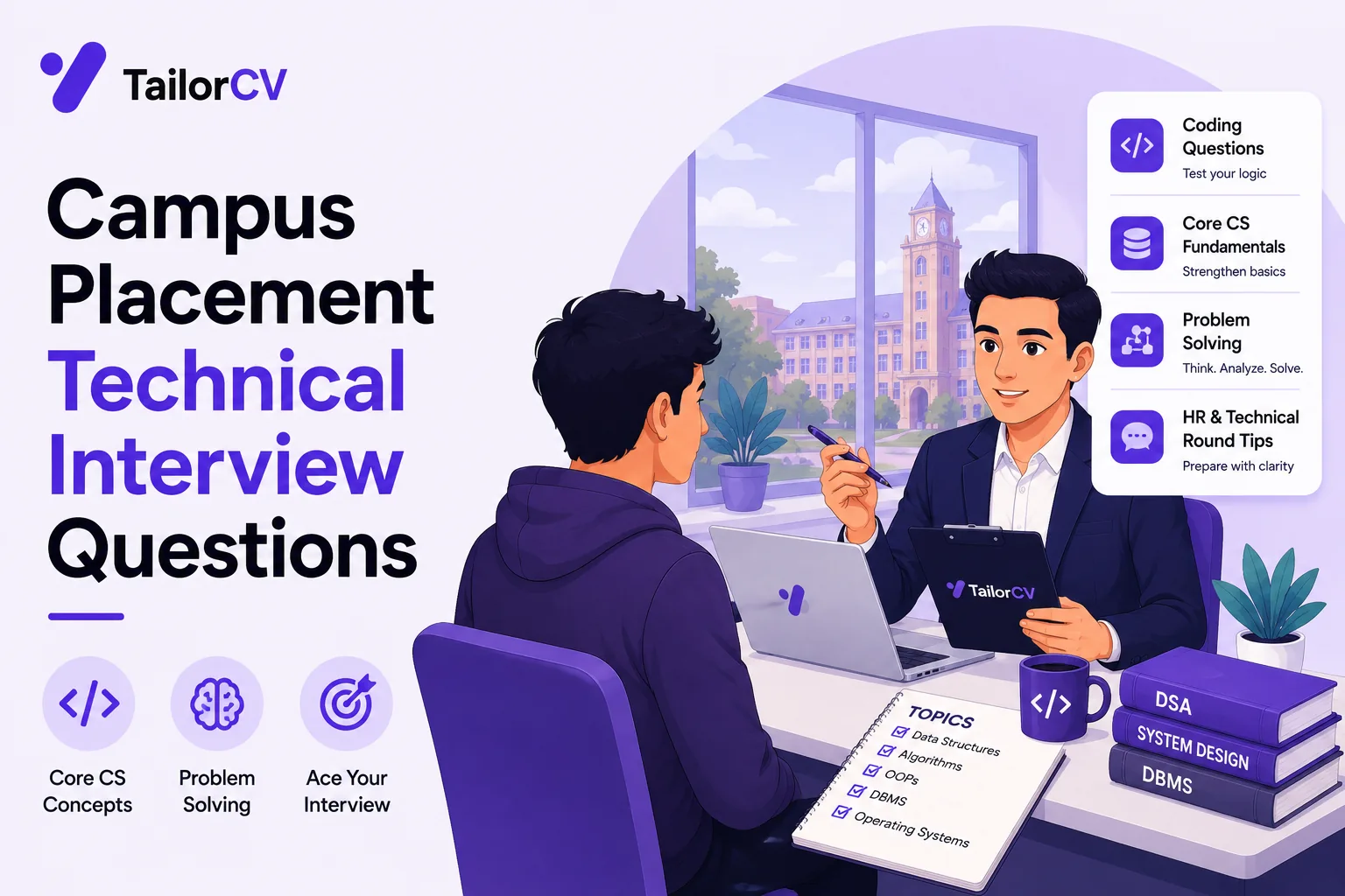 Campus Placement Technical Interview Questions 2026 - Topics and Answers