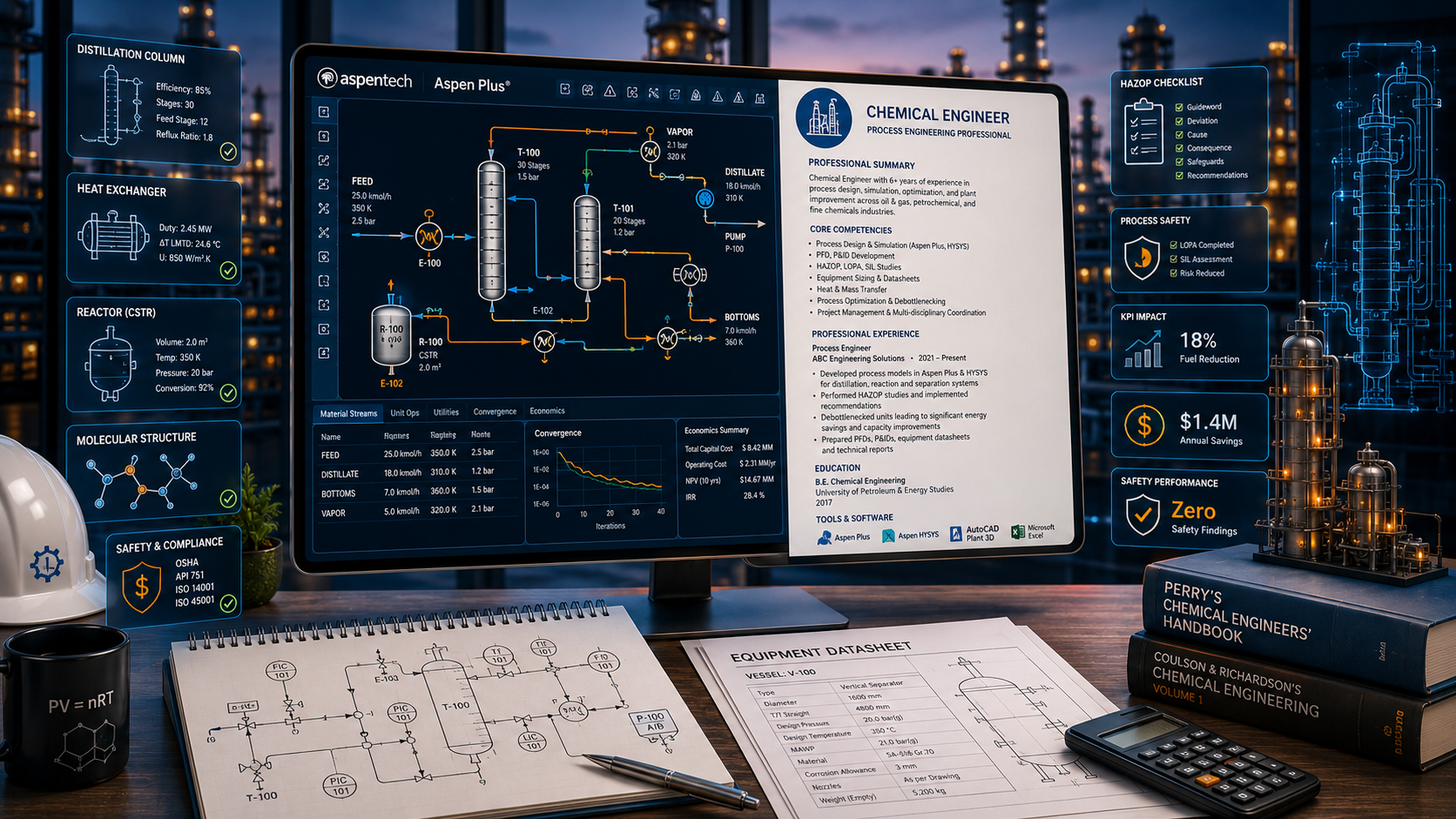 Chemical Engineer Resume 2026 — Complete Guide with Examples