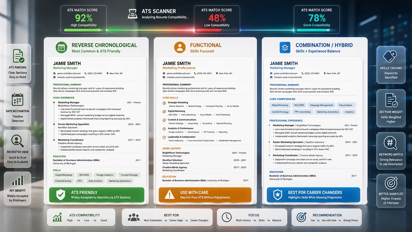 Chronological vs Functional Resume in 2026 — Which Format to Use