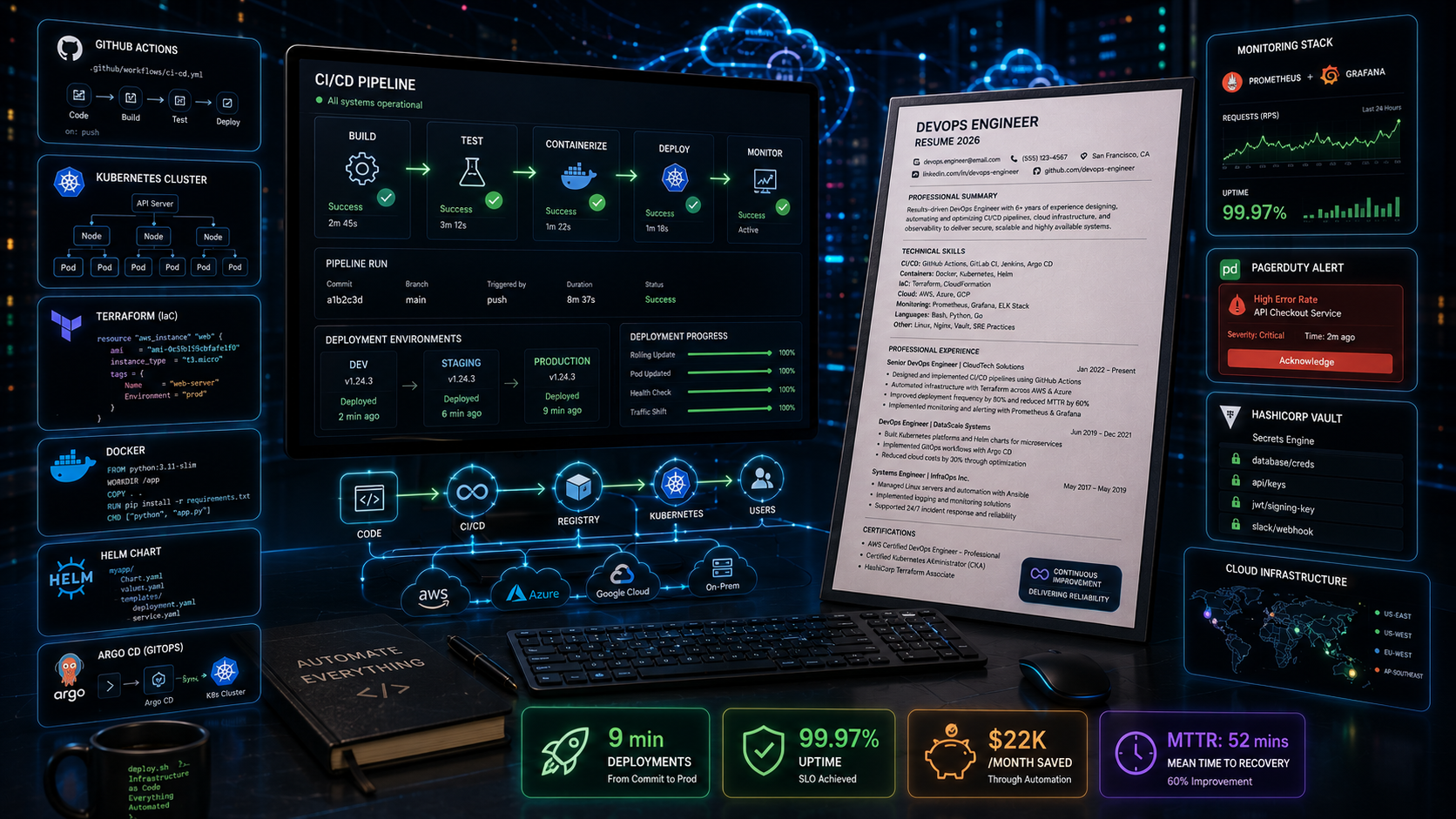 DevOps Engineer Resume 2026 — Complete Guide with Examples