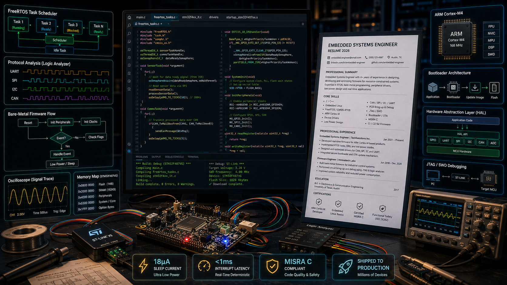 Embedded Systems Engineer Resume 2026 — Complete Guide with Examples