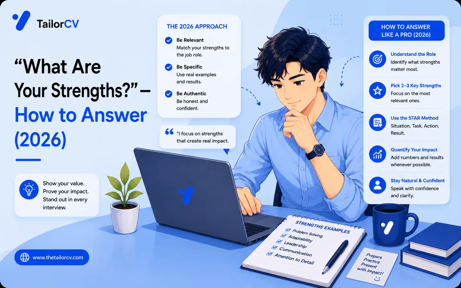 \"What Are Your Strengths?\" - How to Answer in 2026 (With Examples)