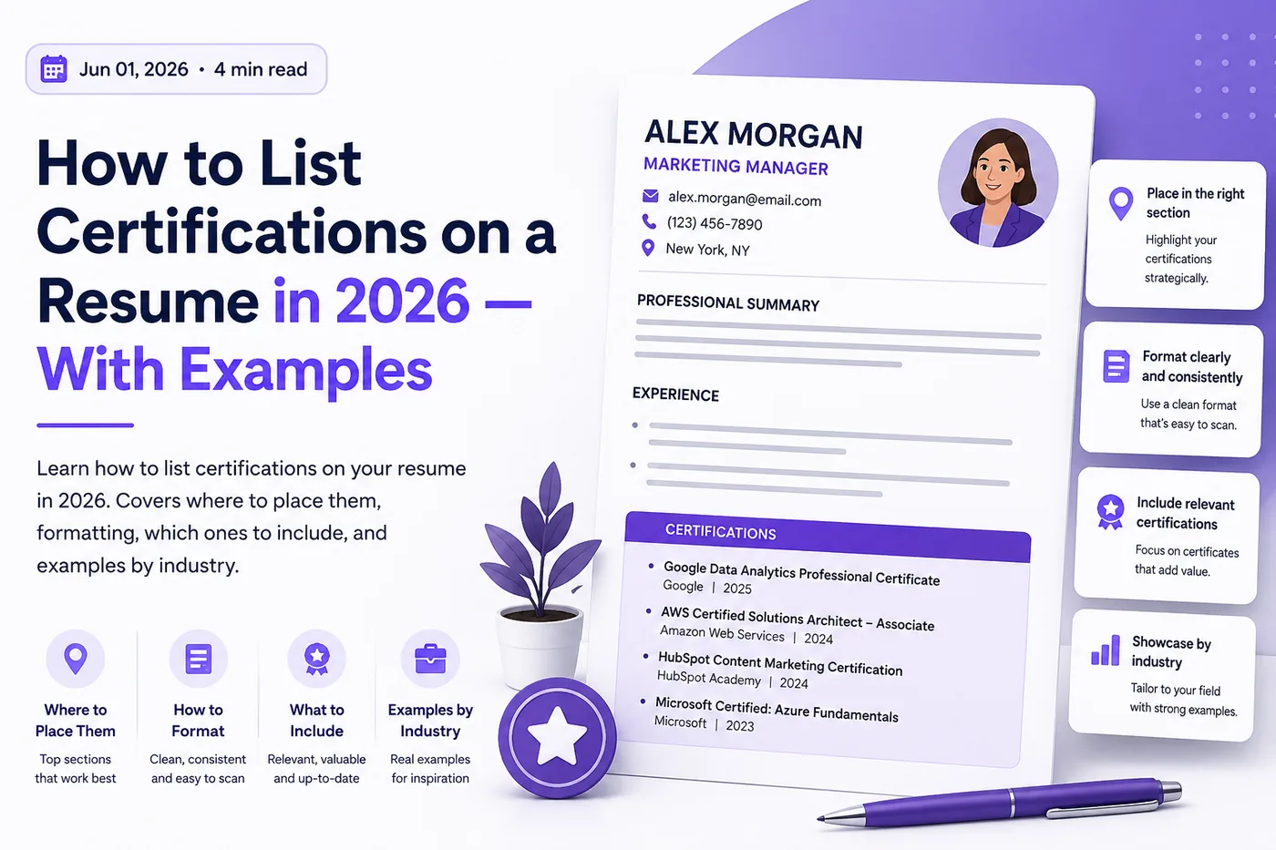 How to List Certifications on a Resume in 2026 - With Examples
