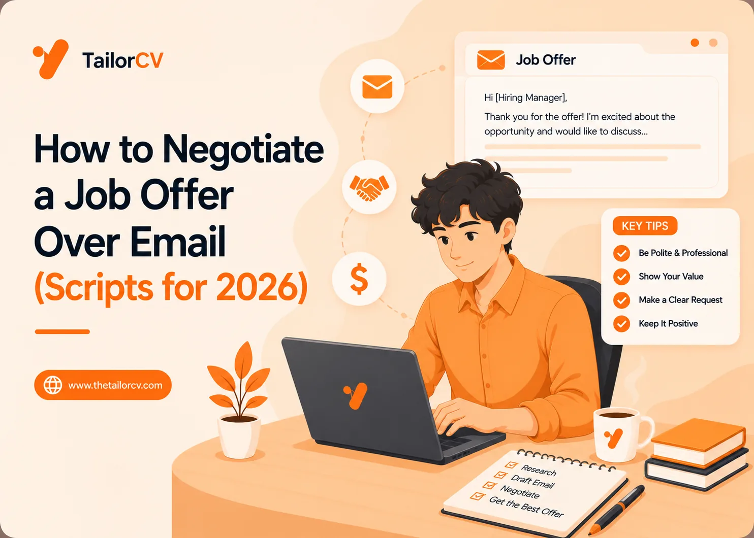 How to Negotiate a Job Offer Over Email (Scripts for 2026)