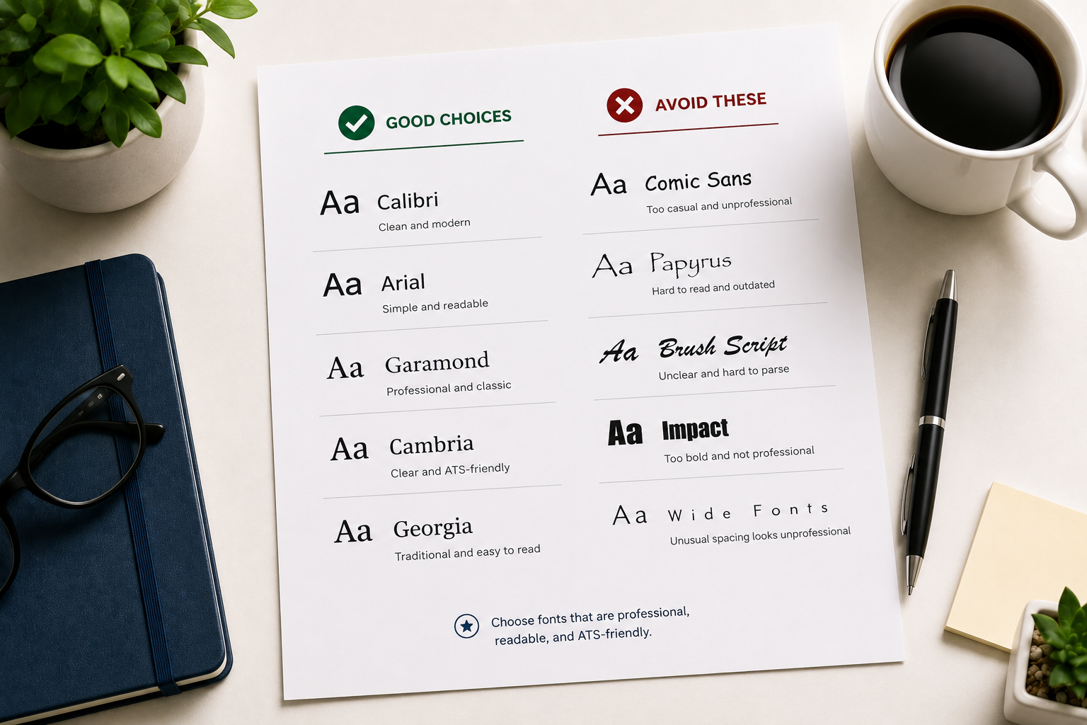 Best Resume Fonts for 2026 — What to Use and What to Avoid
