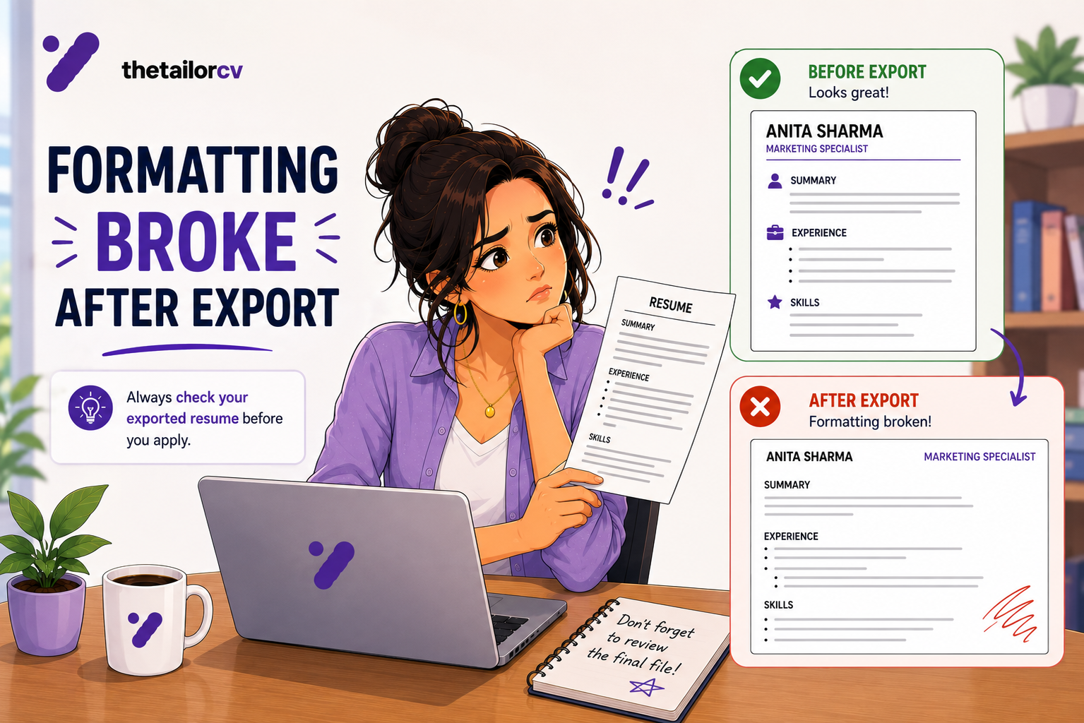 Your Resume Looked Fine Until You Exported It. Here's What Broke