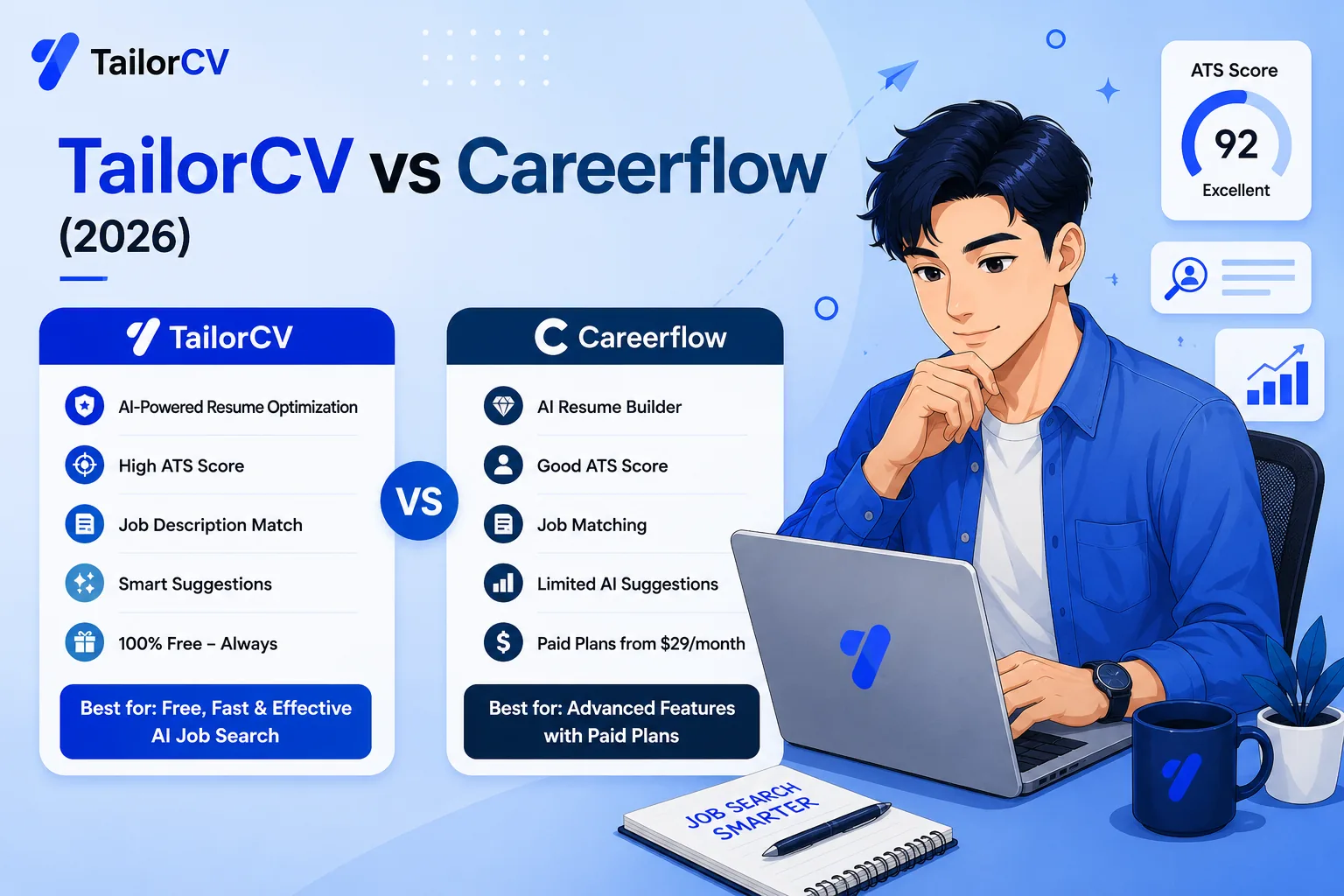 TailorCV vs Careerflow (2026) - Which AI Job Search Tool Is Right for You?