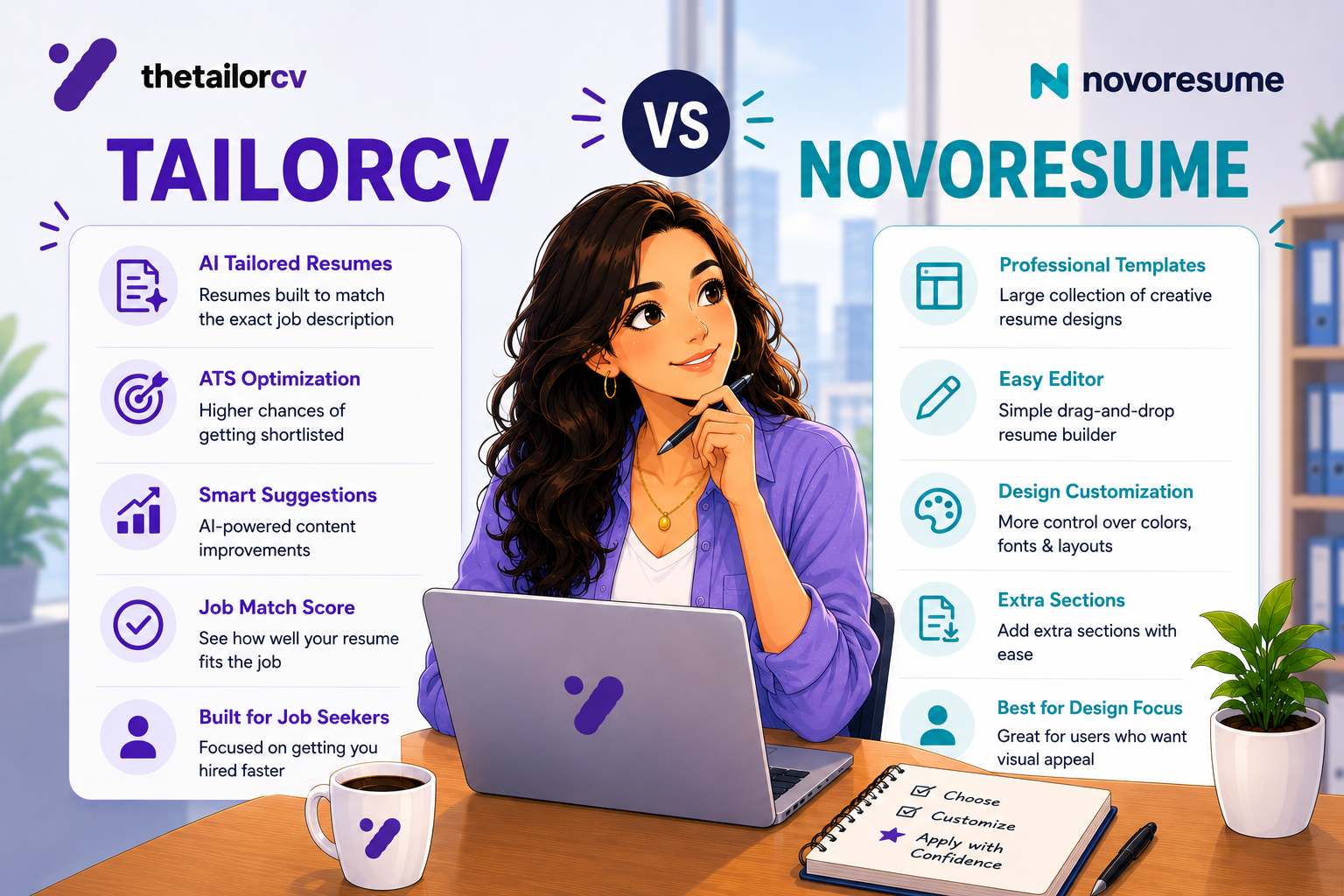 TailorCV vs Novoresume (2026) - The One-Page Cap and What It Costs You