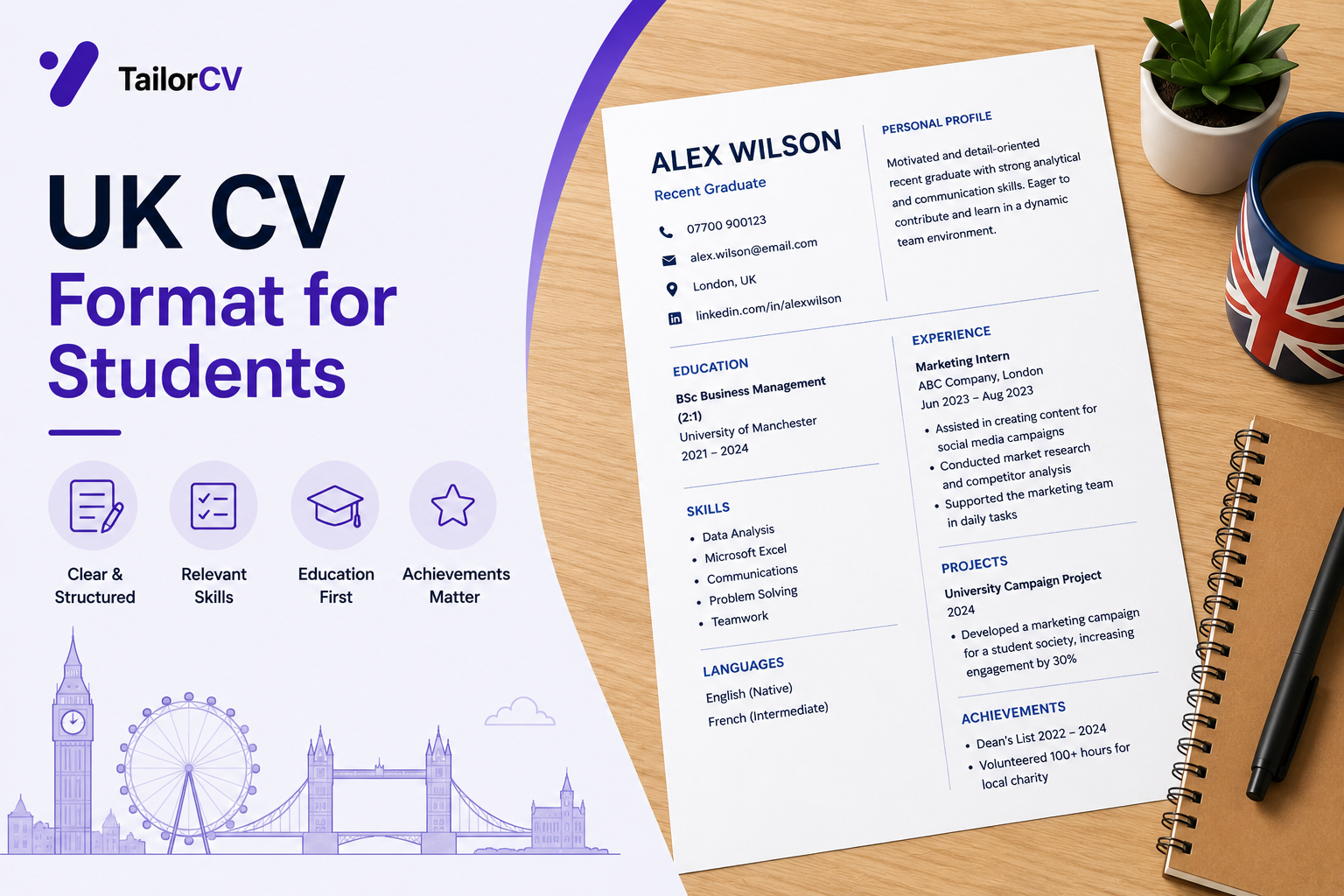 The UK CV Format for Students and Graduates