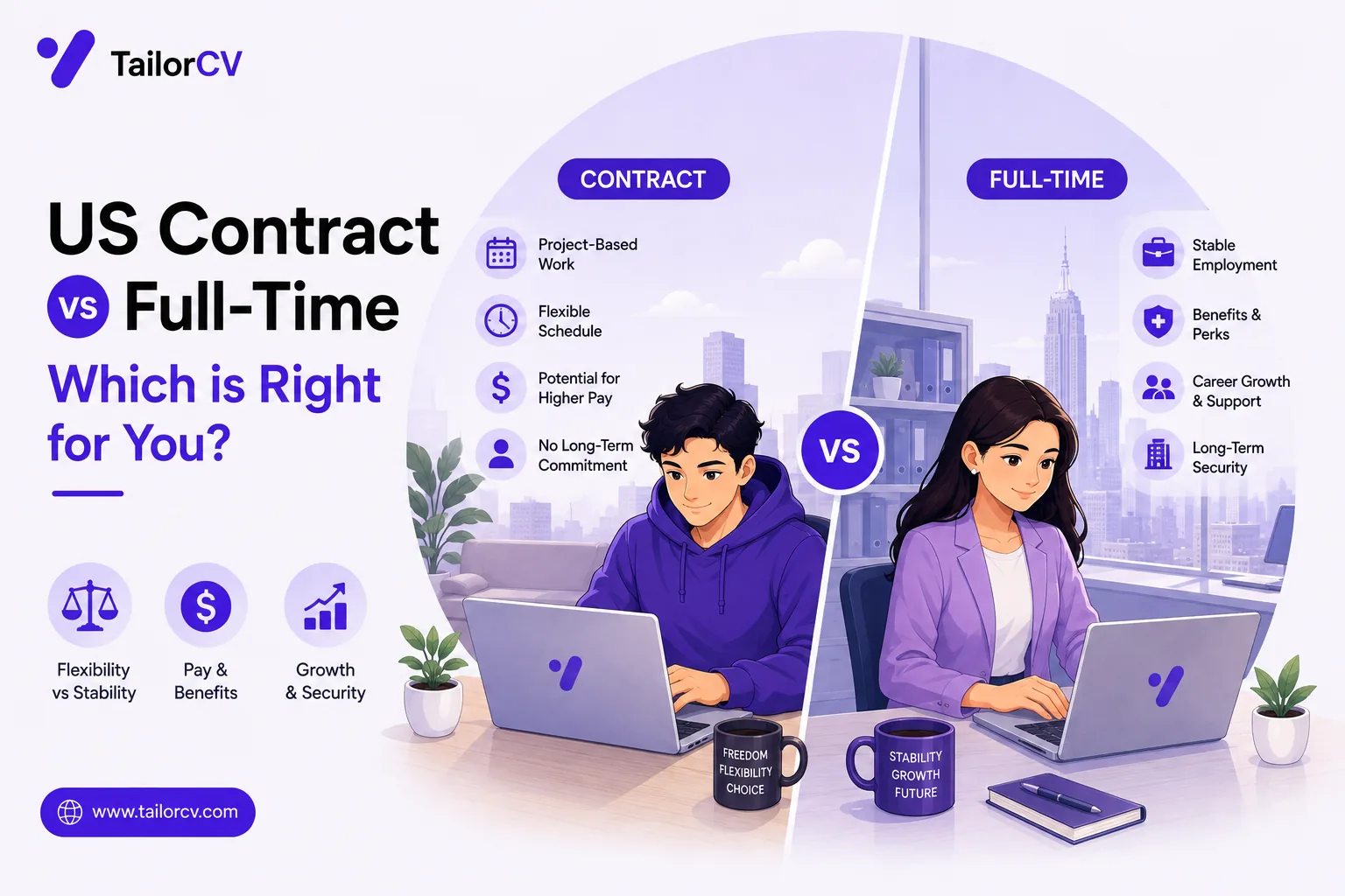 Contract vs Full-Time in the US 2026 - Which Should You Take?