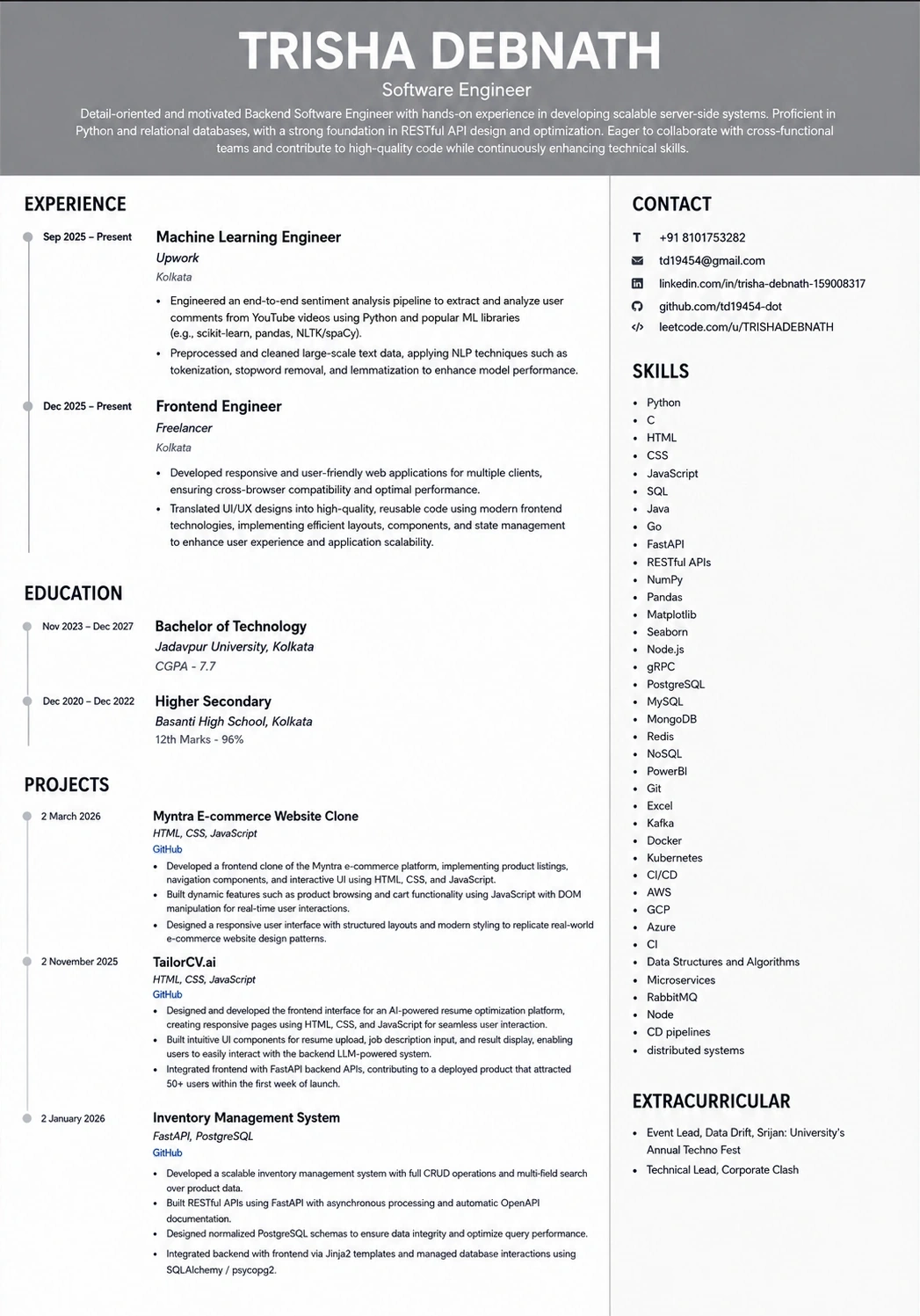 Tech Specialist template preview