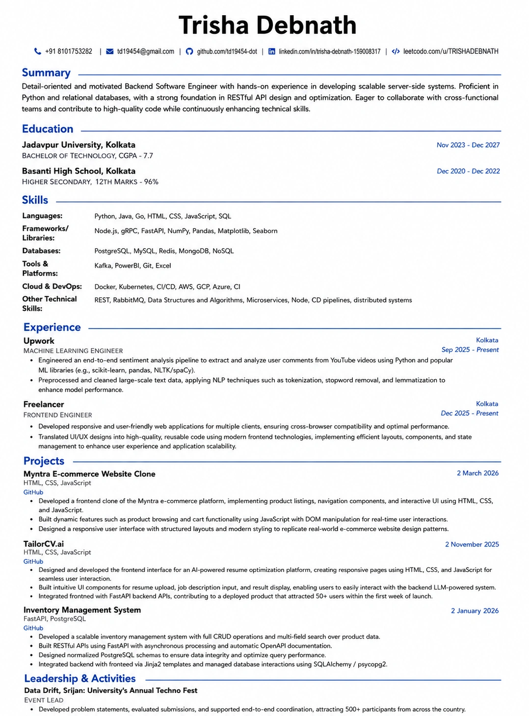 Modern Tech template preview