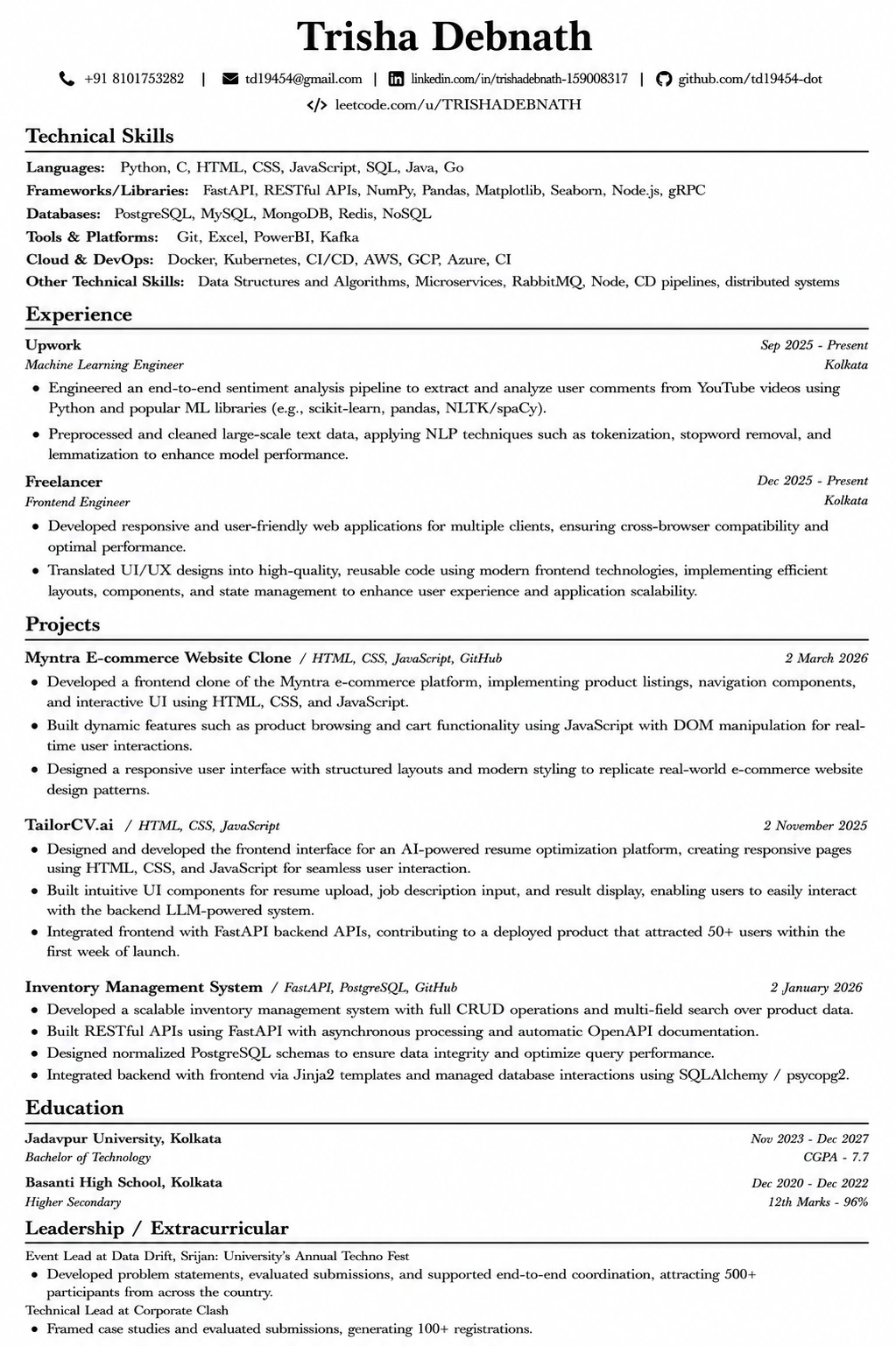 Corporate Blue resume template preview