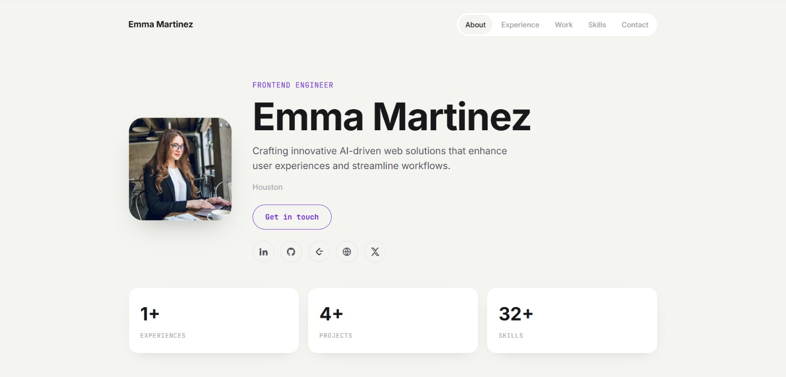 Clean — minimal light preview